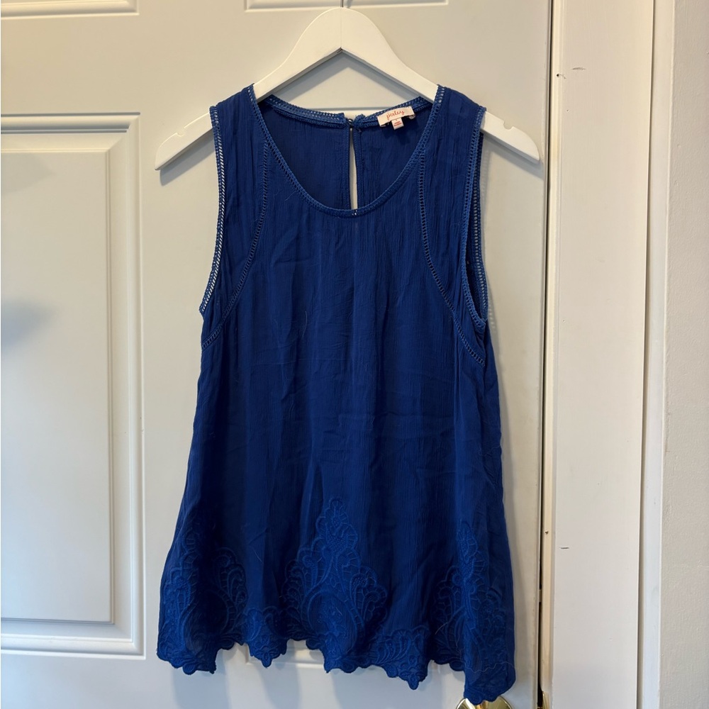 Blue Sleeveless Top